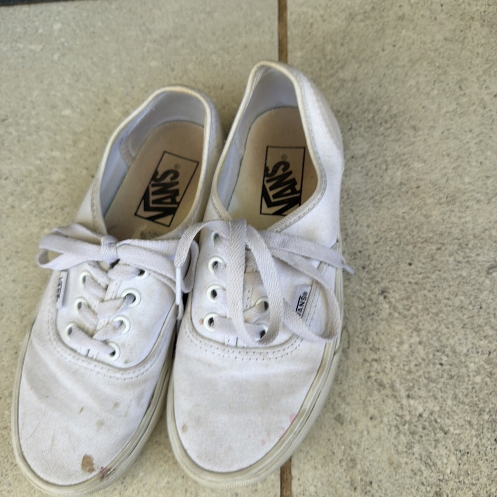 Vans‎ Unisex Skateboard Shoes  White Low Top Lace Up US M4 /W 5.5
